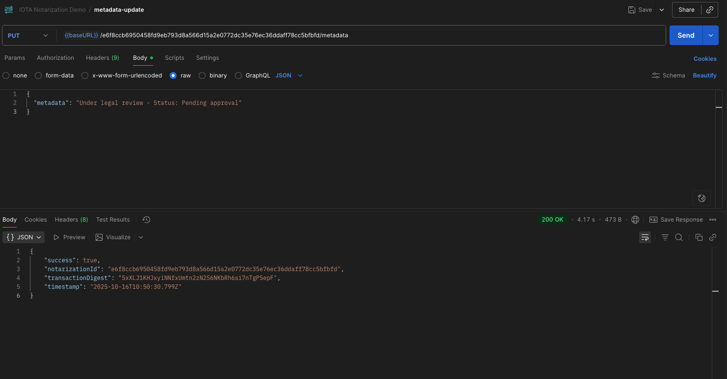 Metadata Update