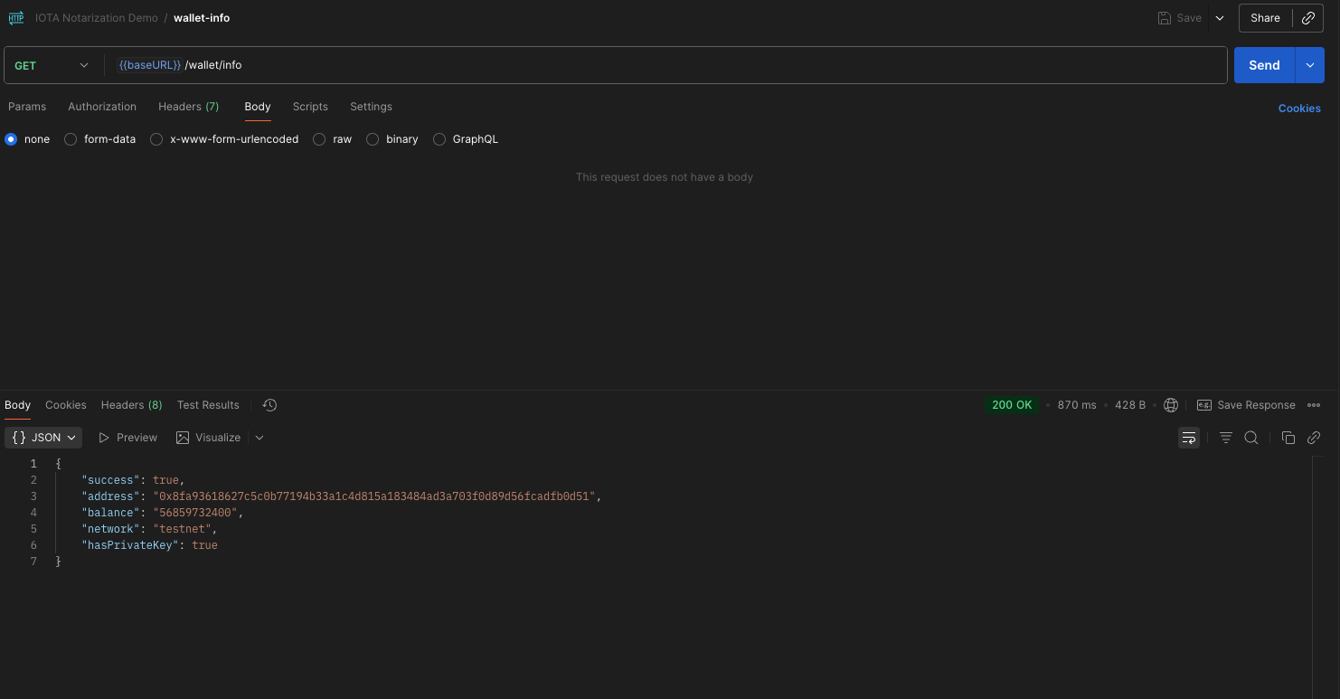 Wallet Info